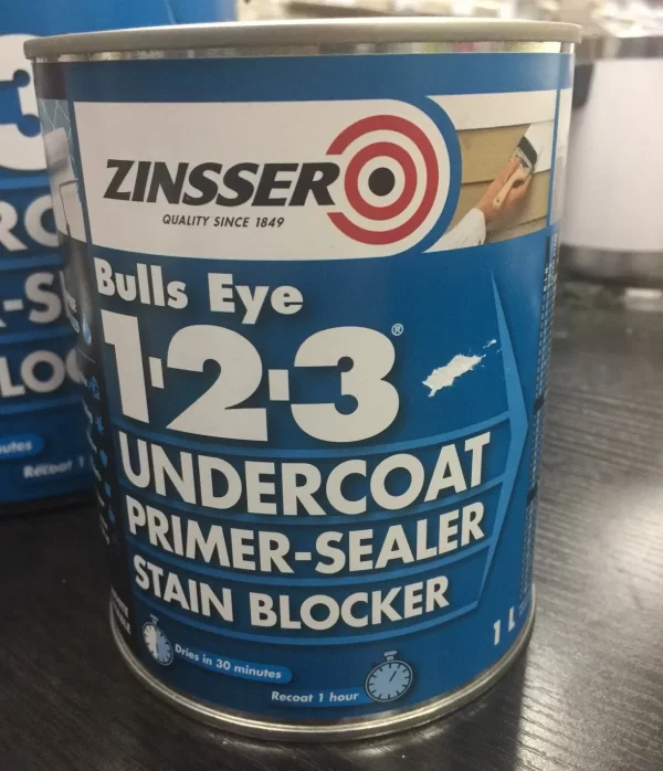 Zinsser Bulls Eye 123 Undercoat Primer-Sealer Stain Blocker 1L