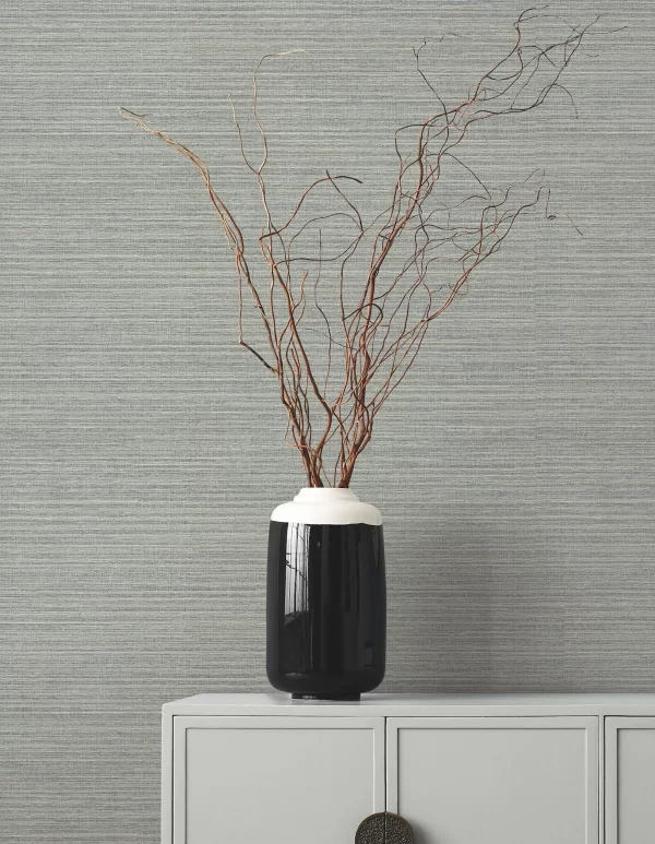 Za8094N | Tea Garden Ii Amyra Silk Grey Ronald Redding Wallpaper